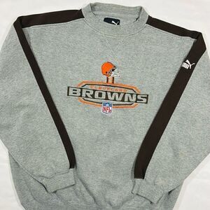 Vintage PUMA Cleveland Browns Embroidered Crewneck Sweater